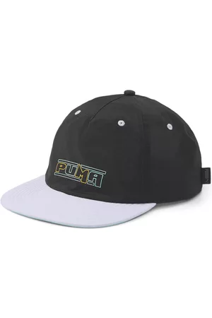 PUMA Men Caps - Men's SWxP Relaxed Flat Brim Cap in Black