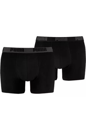 PUMA Men Boxer Shorts - Men's Basic Short Boxer 2 Pack in Black