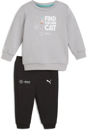 PUMA Mercedes-AMG Petronas F1Â® Crew Joggers Set Toddler in , Size 3-4 Youth, Cotton