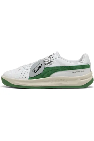 PUMA Porsche Legacy GV Special Pinstripe Hero Sneakers in White-Archive Green, EU 39