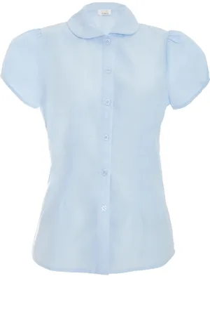 Quiz Blue Button Down Short Sleeve Shirt
