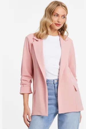 Quiz Ruched Sleeve Blazer
