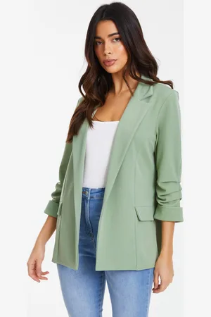 Quiz Sage Ruched Sleeve Blazer