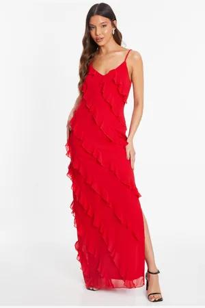 Quiz Chiffon Ruffle Maxi Dress