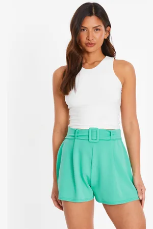 Quiz High Waisted Belted Shorts