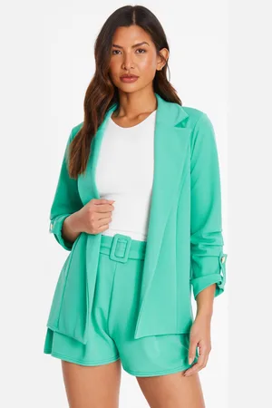 Quiz Ruched Sleeve Tailored Blazer