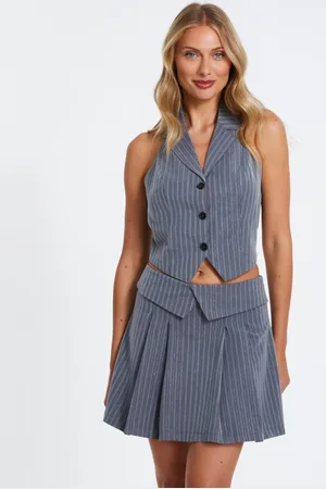 Quiz Stripe Halterneck Waistcoat
