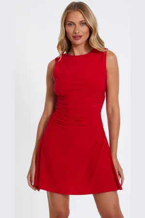 Quiz Ruched A-Line Mini Dress