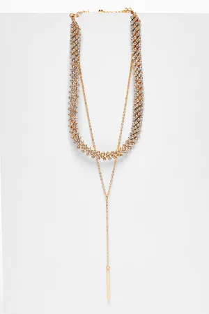 Quiz Diamante Layered Necklace