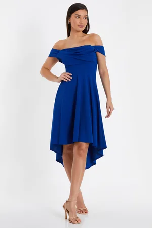 Quiz Bardot Dip Hem Midi Dress