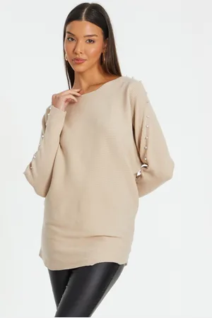 Quiz Knitted Beaded Batwing Jumper