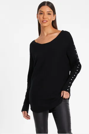 Quiz Knitted Beaded Batwing Jumper