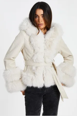 Quiz Faux Leather Belted Jacket