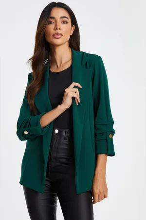 Quiz Ruched Sleeve Blazer