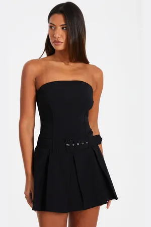 Quiz Bandeau Pleated Playsuit