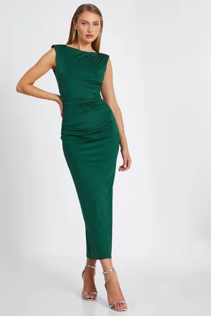 Quiz Shoulder Pad Midaxi Dress
