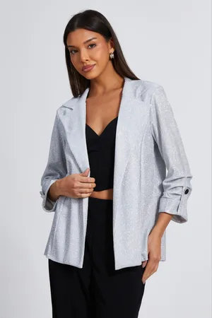 Quiz Ruched Sleeve Blazer