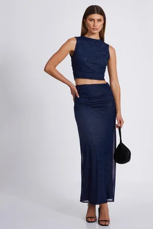 Quiz Glitter Mesh Midaxi Skirt