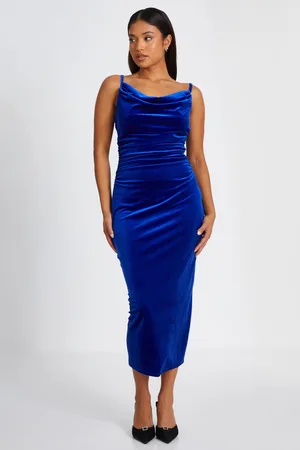 Quiz Petite Velvet Midaxi Dress