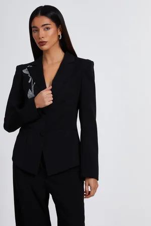Quiz Woven Embellished Tailored Blazer