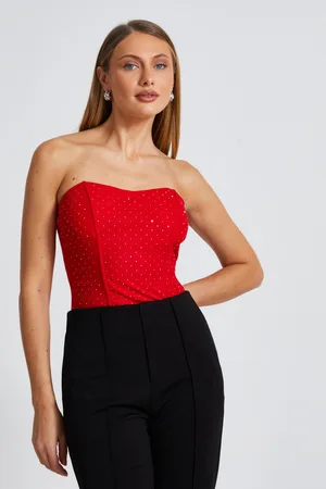 Quiz Mesh Embellished Bodysuit