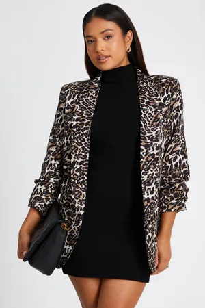 Quiz Petite Leopard Print Blazer