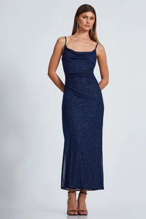 Quiz Glitter Mesh Midaxi Dress