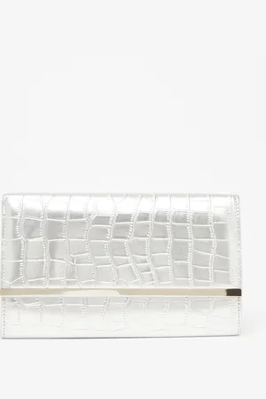 Quiz Faux Leather Croc Clutch