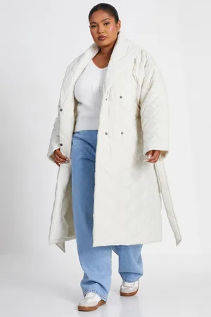 Quiz Curve Quilted Wrap Coat