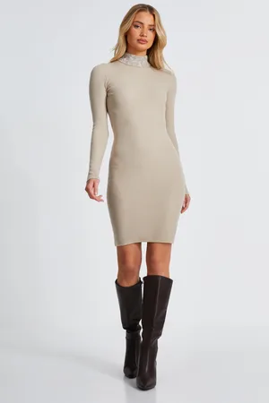Quiz Diamante Roll Neck Dress