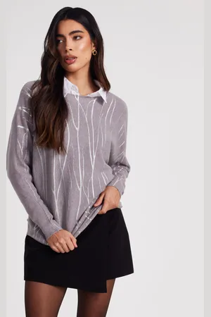 Quiz Knit Foil Detail Jumper