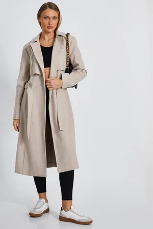 Quiz Faux Wool Trench Coat
