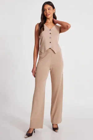 Quiz Knit Wide Leg Trousers