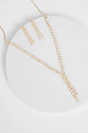 Quiz Diamante Drop Jewellery Set