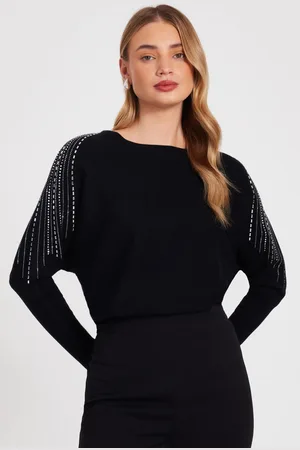 Quiz Knitted Diamante Jumper