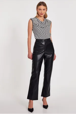 Quiz Striped Cowl Neck Top
