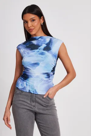Quiz Mesh Tie Dye Crop Top