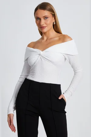 Quiz Textured Bardot Top