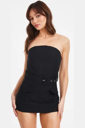 Quiz Bandeau Belted Playsuit