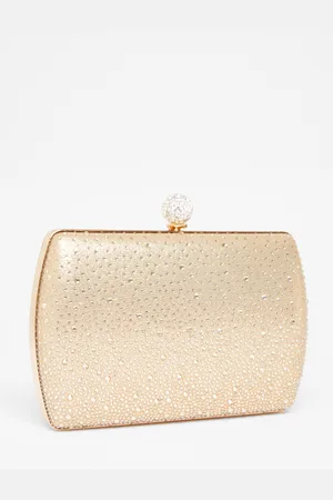 Quiz Diamante Curve Box Bag