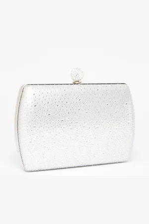 Quiz Diamante Curve Box Bag