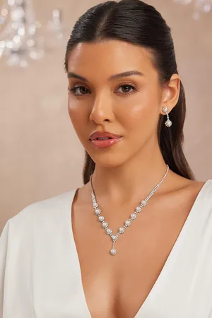 Quiz Diamante Pearl Jewellery Set