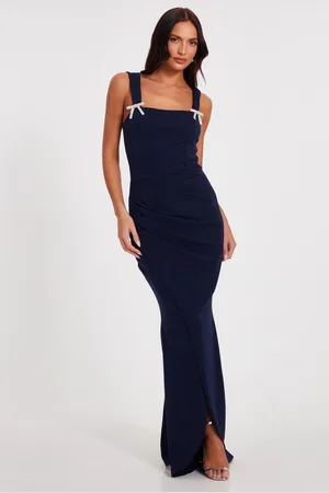 Quiz Diamante Bow Maxi Dress