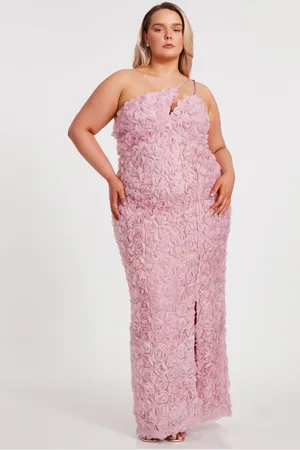 Quiz Curve One Shoulder Floral Maxi Dress