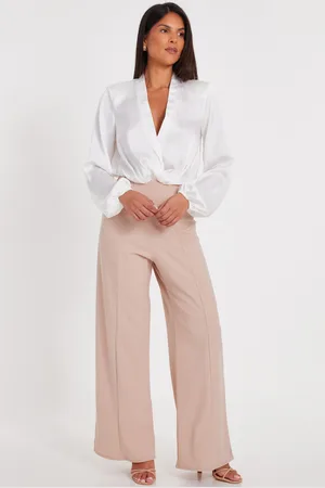 Quiz Button Detail Palazzo Trousers