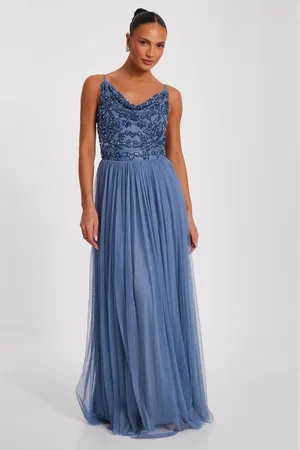 Quiz Mesh Beaded Maxi Dress