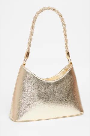 Quiz Diamante Twist Handle Bag