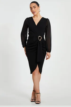 Quiz Petite Buckle Midi Dress