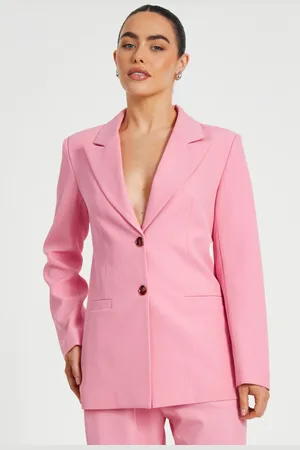 Quiz Petite Woven Long Sleeve Blazer