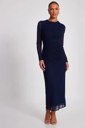 Quiz Mesh Diamante Midaxi Dress